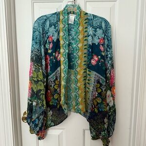 Coldwater Creek Sheer 100% Rayon Women Cardigan / coverup /one size